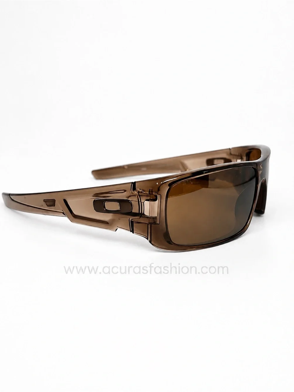 Oakley Brown Transparent Frame Sunglasses with Brown Lenses